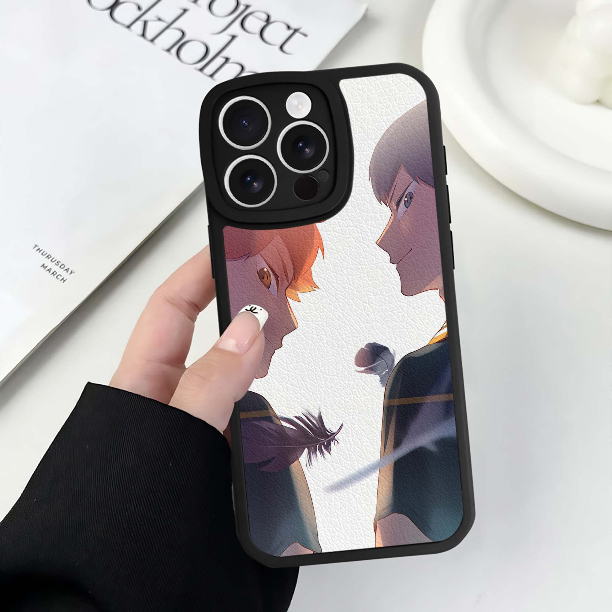 （画像用） ハイキュー!! Haikyu!! 【iPhone 16シリーズ対応】シリコンスマホケース（レザー調） 材質：シリコン